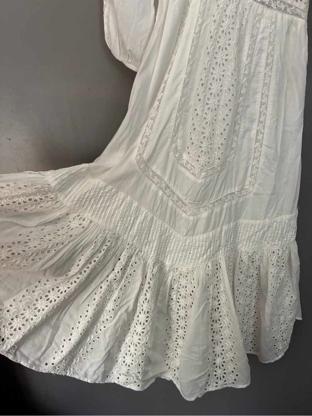 LoveShackFancy Garrison Dress | Eyelet Cottagecore Coquette Romantic Bridal 2 - Picture 12 of 16